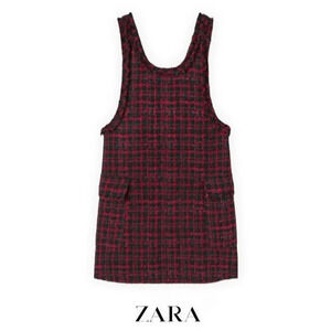 ZARA Kids | Fuchsia | TEXTURED WEAVE PINAFORE DRESS WITH POCKETS